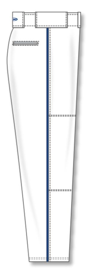 Athletic Knit BA1391-207 Pro Baseball Pants - White/Royal - Right