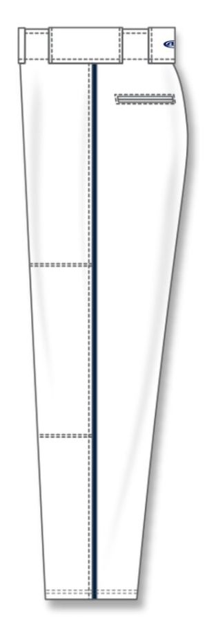 Athletic Knit BA1391-217 Pro Baseball Pants - White/Navy - Left