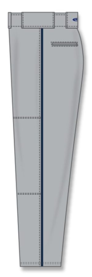 Athletic Knit BA1391-826 Pro Baseball Pants - Grey/Navy - Left