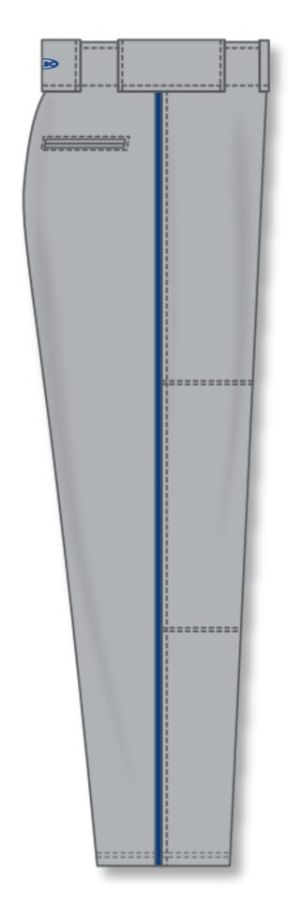 Athletic Knit BA1391-827 Pro Baseball Pants - Grey/Royal - Right