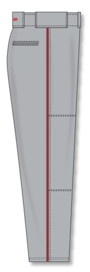 Athletic Knit BA1391-829 Pro Baseball Pants - Grey/Red - Right