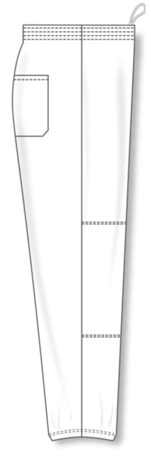 Athletic Knit BA1371-000 League Baseball Pants - White - Right