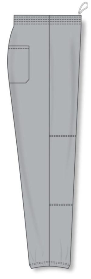 Athletic Knit BA1371-012 League Baseball Pants - Grey - Right