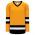 H6500 League Hockey Jersey - Gold/White/Black - Front