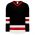 H6500 League Hockey Jersey - Black/Red/White - Front