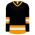 H6500 League Hockey Jersey - Black/White/Gold - Front