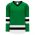 H6500 League Hockey Jersey - Kelly/White/Black - Front