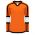 H7000 Select Hockey Jersey - Orange/Black/White - Front