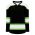 H7500 Select Hockey Jersey - Black/White/Lime Green - Front