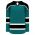 H7500 Select Hockey Jersey - Pacific Teal/Black/White - Front