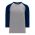 S1846 Soccer Jersey - Heather Grey/Navy - Front