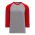 S1846 Soccer Jersey - Heather Grey/Red - Front