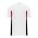 BA1763 One Button Baseball Jersey - White/Black/Red - Back
