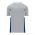 BA1763 One Button Baseball Jersey - Grey/Royal/White - Back