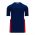 BA1763 One Button Baseball Jersey - Navy/Red/White - Back