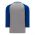 BA1846 Pullover Baseball Jersey - Heather Grey/Royal - Back
