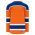 H550B Pro Hockey Jersey - New 2015 Edmonton 3rd Orange - Back