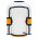 H7000 Select Hockey Jersey - White/Gold/Navy - Back