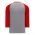 S1846 Soccer Jersey - Heather Grey/Red - Back