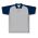 Athletic Knit A1815-921 Apparel Polo Shirt - Heather Grey/Navy - Front