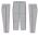 Athletic Knit BA1391-829 Pro Baseball Pants - Grey/Red - Full