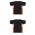 Athletic Knit BA1763-223 One Button Baseball Jersey - Black/White/Orange - Full