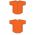 Athletic Knit BA5200-064 Full Button Baseball Jersey - Orange - Full