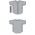Athletic Knit BA5500-ATL599 Full Button Baseball Jersey - Grey/Navy/Red - Full