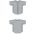 Athletic Knit BA5500-DET575 Full Button Baseball Jersey - Grey/Navy - Full