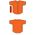 Athletic Knit BA5500-SF576 Full Button Baseball Jersey - Orange/Black - Full