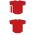 Athletic Knit BA5500-TOR571 Full Button Baseball Jersey - Red/White - Full