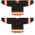 Athletic Knit H6500-223 League Hockey Jersey - Black/Orange/White - Full