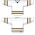 Athletic Knit H8000-353 Select Hockey Jersey - White/Black/Tuscan Gold - Full