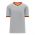 BA1333 Pullover Baseball Jersey - Grey/Orange/Black - Front