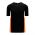 BA1763 One Button Baseball Jersey - Black/White/Orange - Front