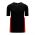BA1763 One Button Baseball Jersey - Black/Red/White - Front