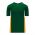 BA1763 One Button Baseball Jersey - Dark Green/Gold/White - Front