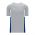 BA1763 One Button Baseball Jersey - Grey/Royal/White - Front