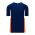 BA1763 One Button Baseball Jersey - Navy/Orange/White - Front