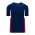 BA1763 One Button Baseball Jersey - Navy/Red/White - Front