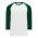 BA1846 Pullover Baseball Jersey - White/Dark Green - Front