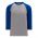 BA1846 Pullover Baseball Jersey - Heather Grey/Royal - Front