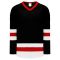 H6500 League Hockey Jersey - Black/Red/White - Front