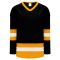 H6500 League Hockey Jersey - Black/White/Gold - Front