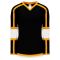 H7000 Select Hockey Jersey - Black/White/Gold - Front