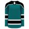 H7500 Select Hockey Jersey - Pacific Teal/Black/White - Front