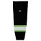 HS2100 Lightweight Pro Hockey Socks - Black/White/Lime Green - Front