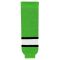 HS630 Knitted Striped Hockey Socks - Lime Green/Black/White - Front