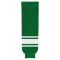 HS630 Knitted Striped Hockey Socks - Kelly/White - Front