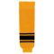 HS630 Knitted Striped Hockey Socks - Gold/Black - Front